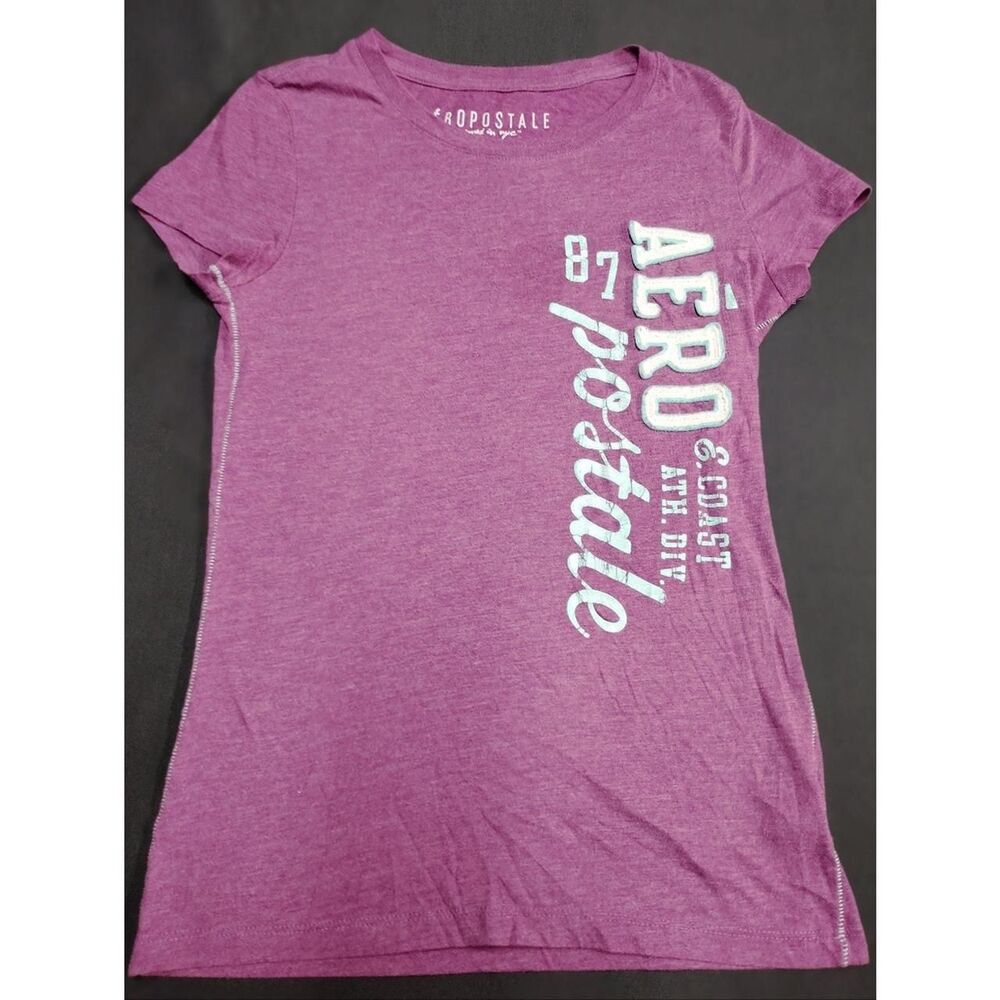 Vintage Aeropostale Preppy Fuschia Purple with Raised White Lettering